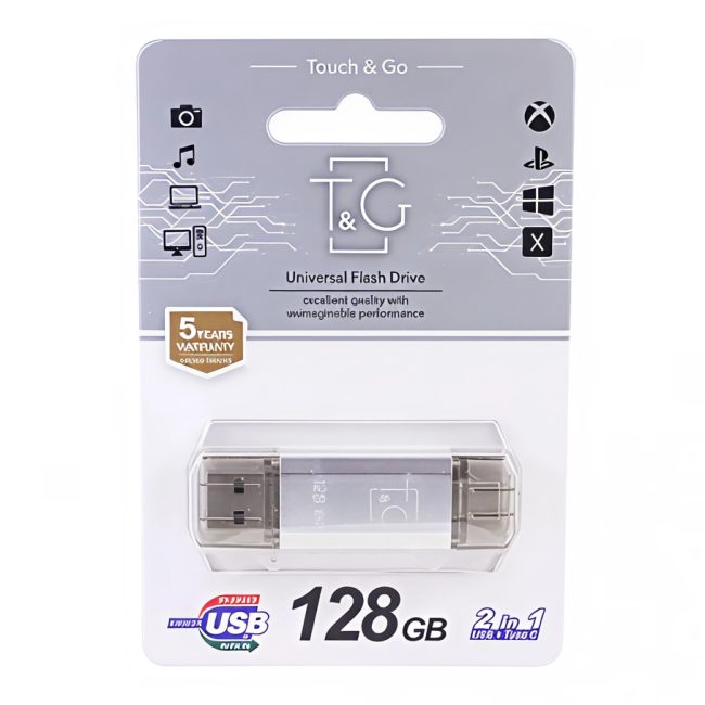 USB Flash Drive 3.0 T&G 128gb USB/Type C 009