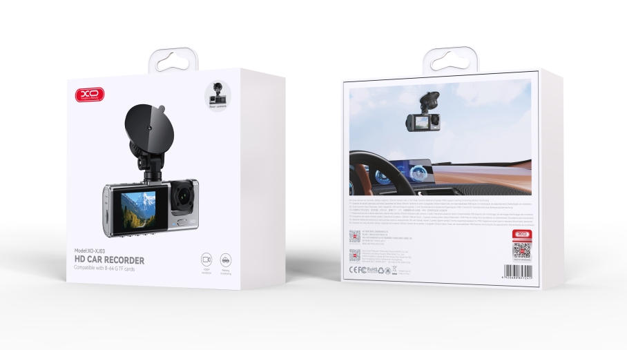 Відеореєстратор XO XJ03 2-inch 1080P+Камера Заднего Вида - Зображення 6
