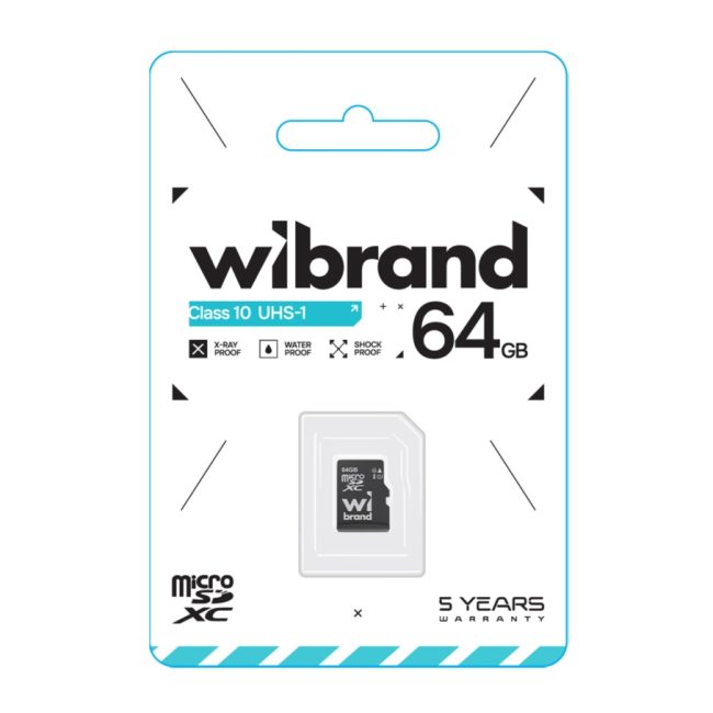 Карта Пам'яті Wibrand MicroSDHC 64gb UHS-1 10 Class