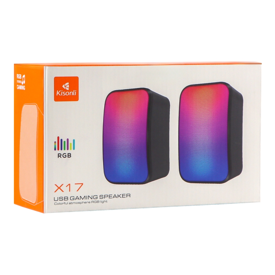 Комп'ютерні колонки Kisonli X17 RGB - Зображення 5