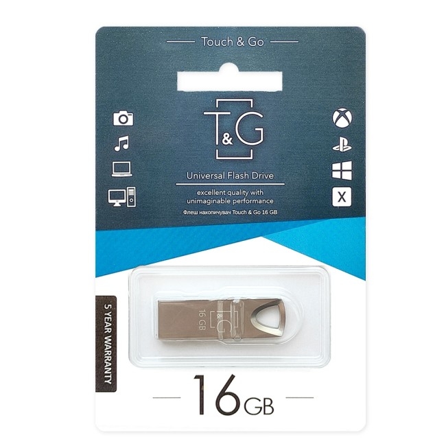 USB флеш-накопичувач T&G 16gb Metal 117