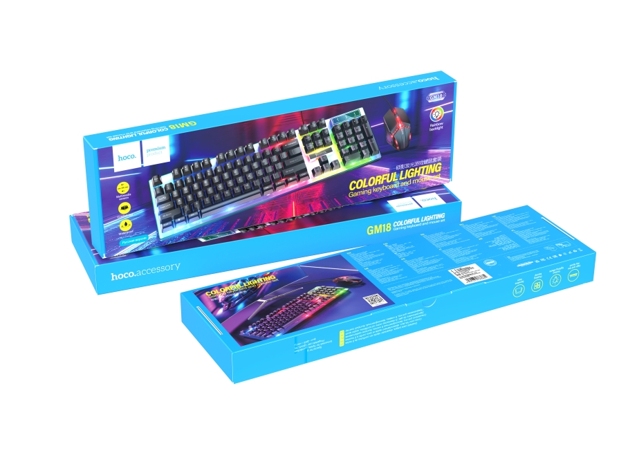 Клавіатура і Миша Ігрова Hoco GM18 Чорний - Зображення 2
