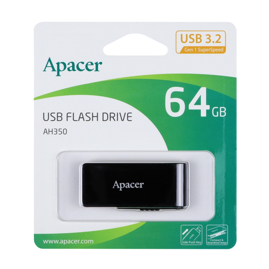 USB флеш-накопичувач 3.2 Apacer AH350 64Gb