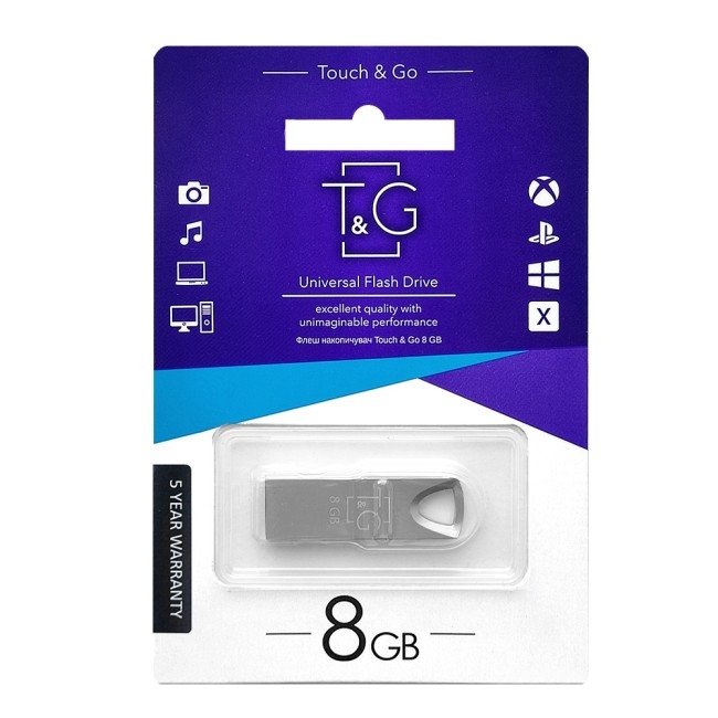 USB флеш-накопичувач T&G 8gb Metal 117