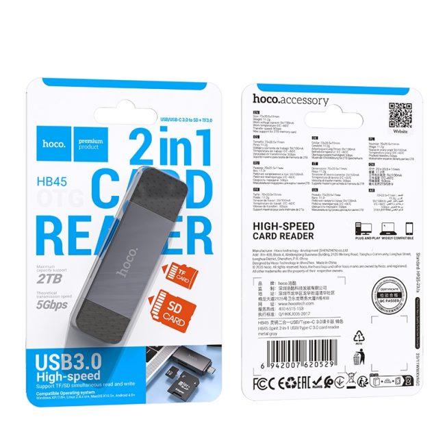 Кардрідер Hoco HB45 Spirit 2-in-1 USB/Type-C 3.0