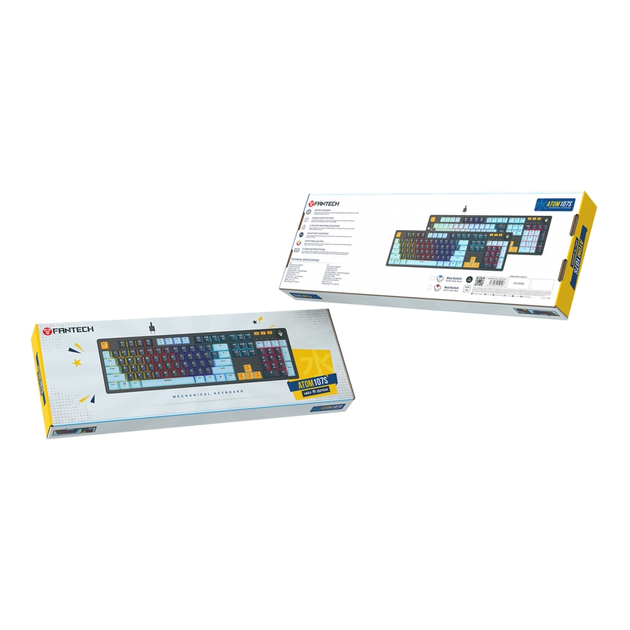 Клавіатура Ігрова FANTECH ATOM107S MK893S MIZU Blue Switch - Зображення 2