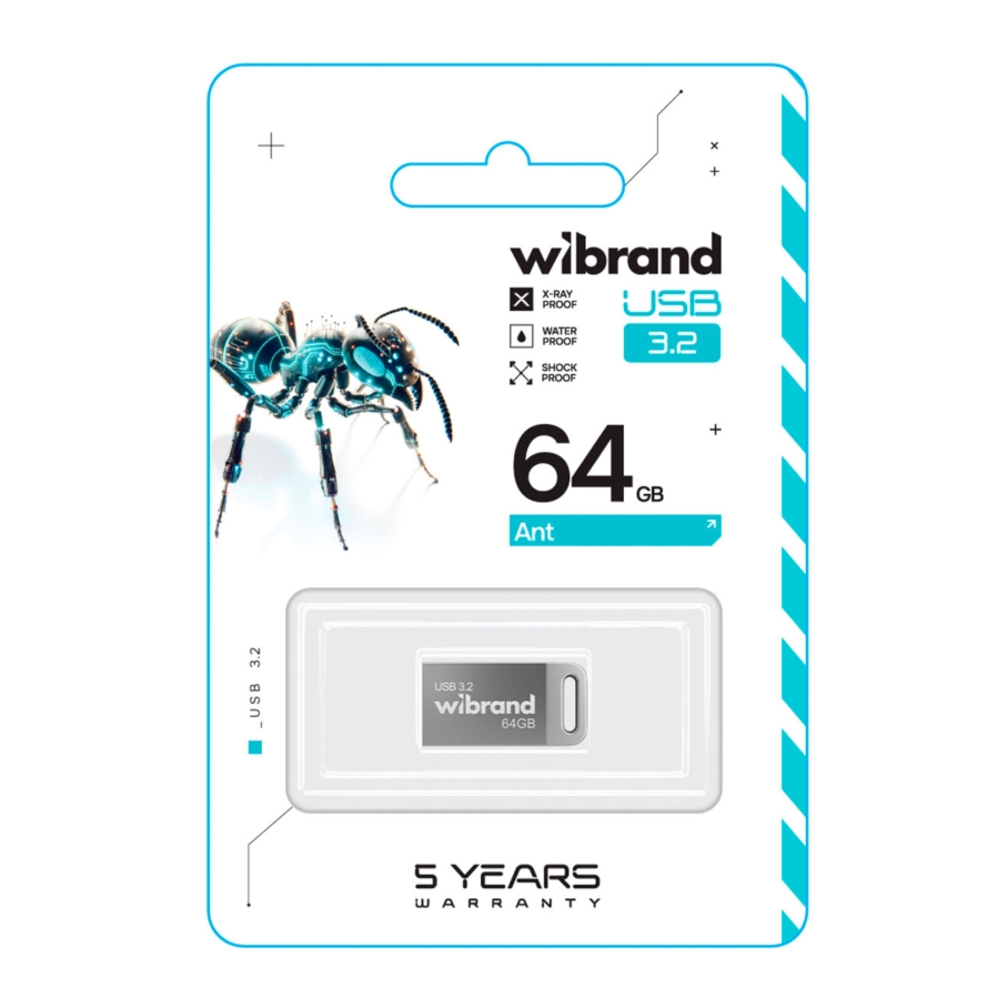 USB флеш-накопичувач 3.2 Wibrand 64gb Ant Gen1