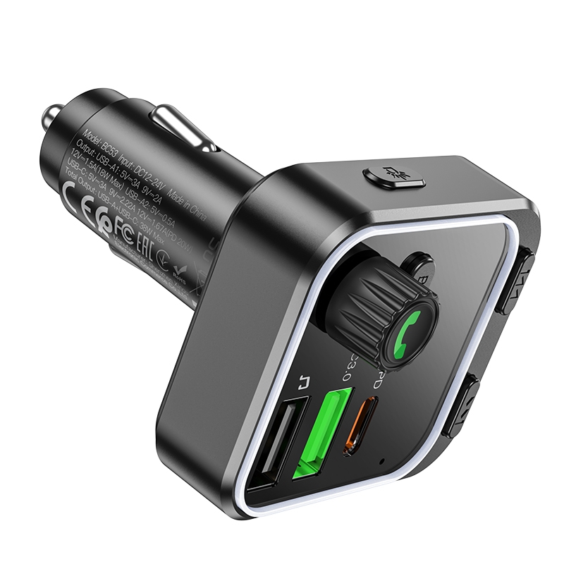 FM-трансмітер Borofone BC53 USB-C PD20W+USB-A QC18W/BT5.0 Total 38W - Зображення 4