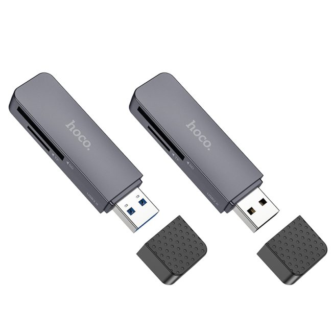 Кардрідер Hoco HB45 Spirit 2-in-1 USB 3.0 Сiрий