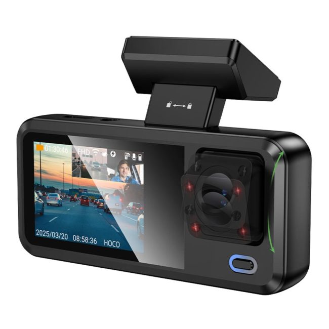 Відеореєстратор Hoco DV15 2-inch 720P/Wi-Fi App/ 3 Камеры