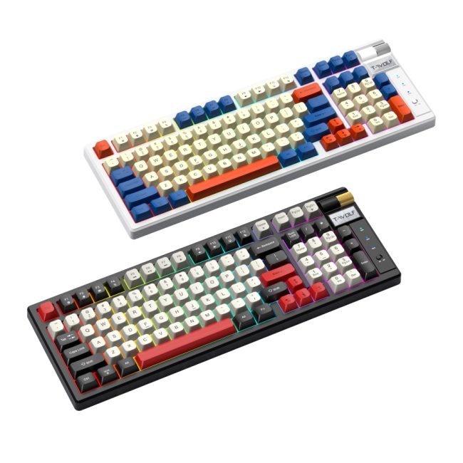Клавіатура TWolf T70 LED  Red Switch (TypeC+2.4ghz+BT)