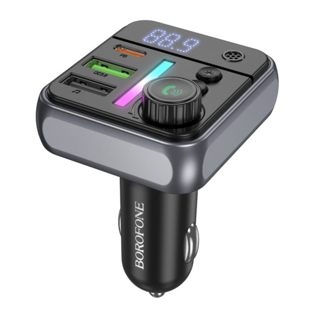FM-трансмітер Borofone BC50 USB-C PD20W+USB-A QC18W/BT5.4 Total 38W