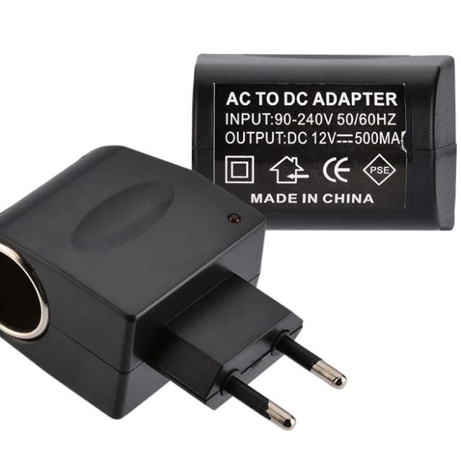 Перехідник 220V to АЗУ 12V (0.5A) Чорний