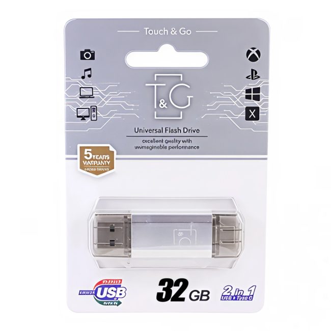 USB Flash Drive 3.0 T&G 32gb USB/Type C 009
