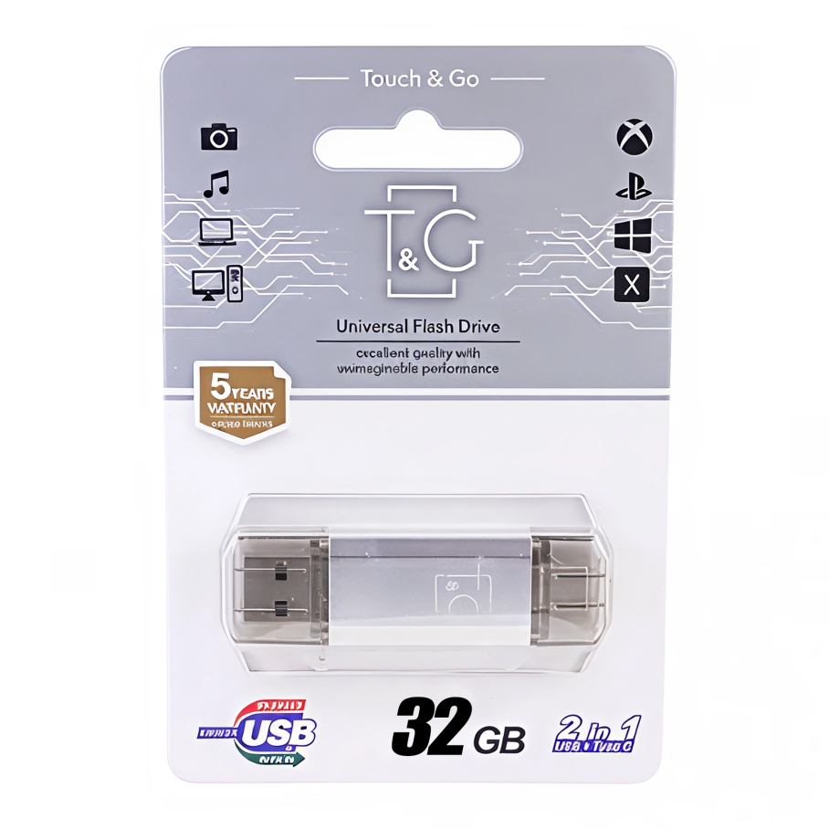 USB Flash Drive 3.0 T&G 32gb USB/Type C 009
