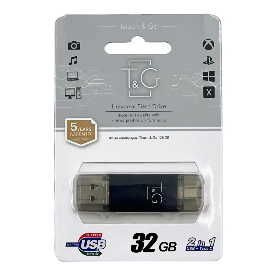USB Flash Drive 3.0 T&G 32gb USB/Type C 009 - Зображення 2