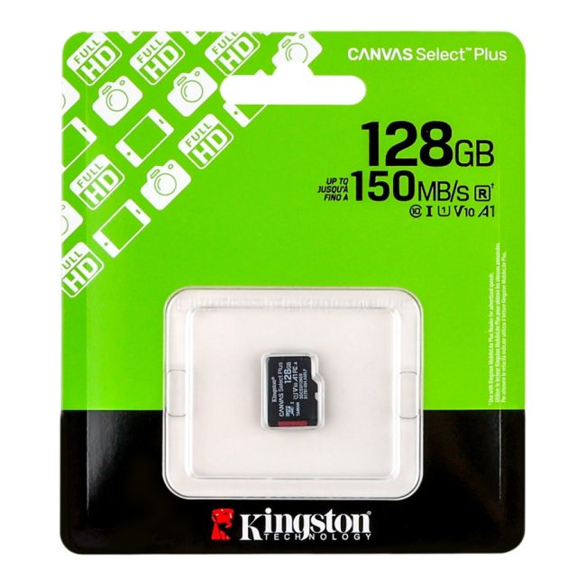 Карта Пам'яті Kingston Canvas Select Plus Gen3 microSDXC (UHS-1) 128gb 10 Class