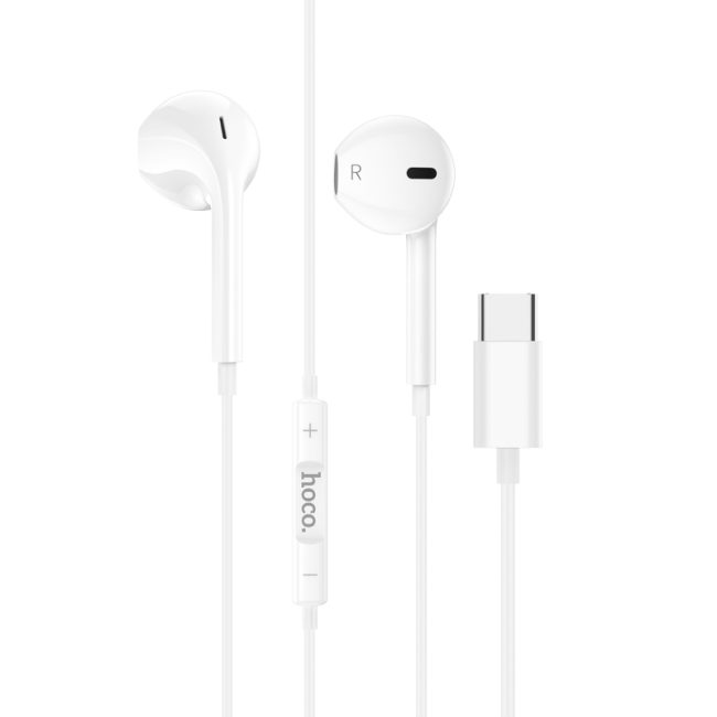 Навушники Hoco M101 Crystal joy wire-controlled digital earphones Type-C Білий