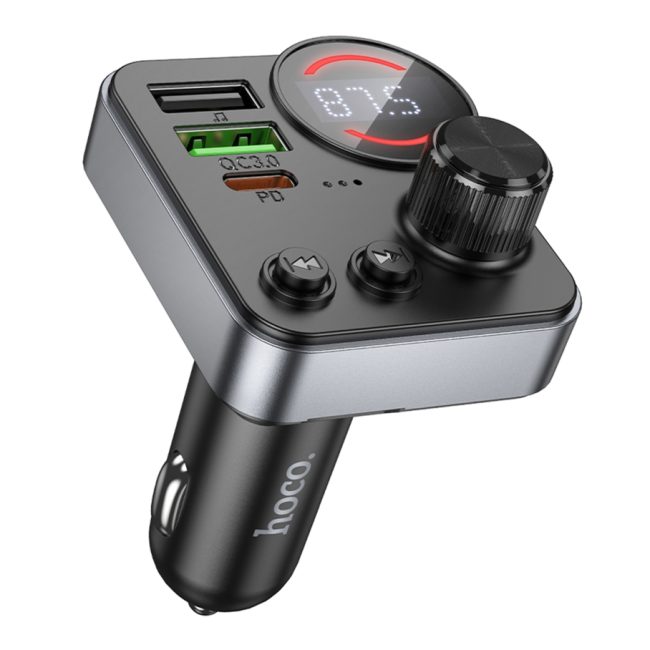 FM-трансмітер Hoco E86 USB-C PD30W+USB-A QC18W/TF/BT5.4 Total 48W