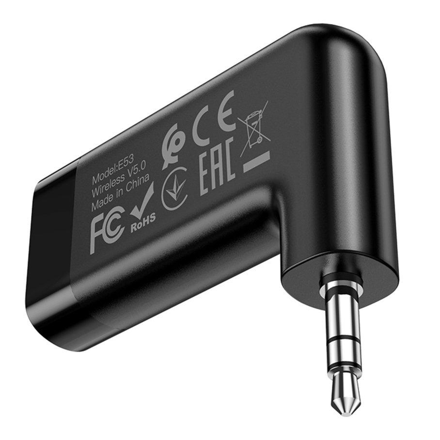 FM-трансмітер Hoco E53 AUX Receiver/Bluetooth 5.0/Battery 145mAh - Зображення 5